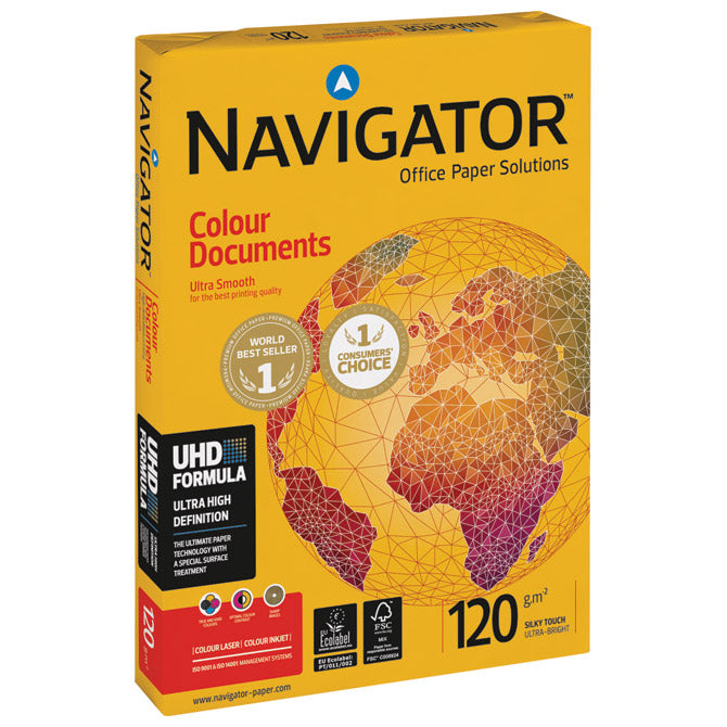 PAPIR ILK NAVIGATOR A4 120G COLOUR DOCUMENTS PK250 SOPORCEL