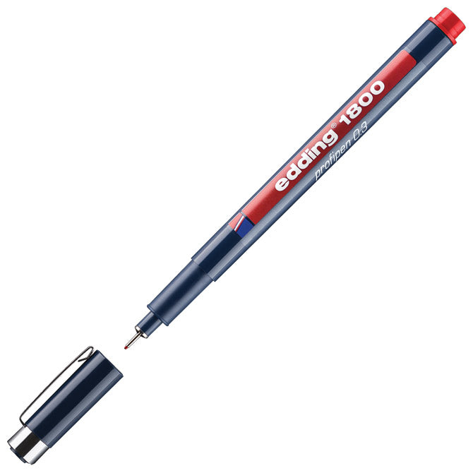 FLOMASTER ZA TEHNIČNO RISANJE PROFIPEN 0,3MM EDDING 1800 RDEČI