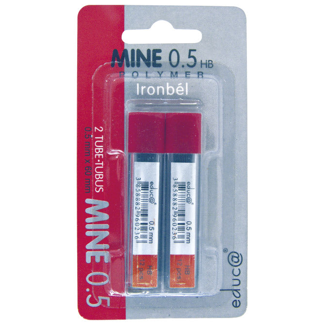 MINI 0,5MM HB POLIMER PK2 EDUCA BLISTER