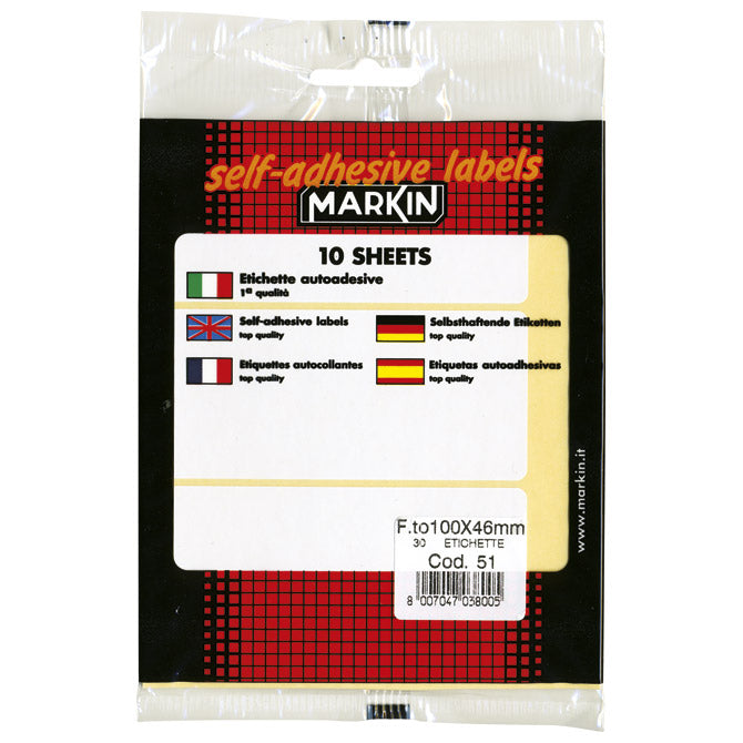 ETIKETE SLEP 100X46MM PK10L MARKIN 10051 BLISTER