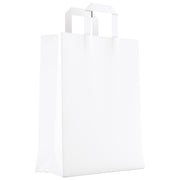 Vrećice ukrasne natron 32x43x15cm ravna ručka pk50 duga bijele