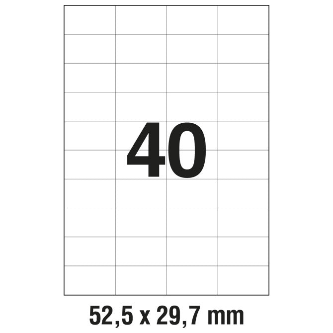 ETIKETE ILK 52,5X29,7MM PK100L ZWECKFORM 3651
