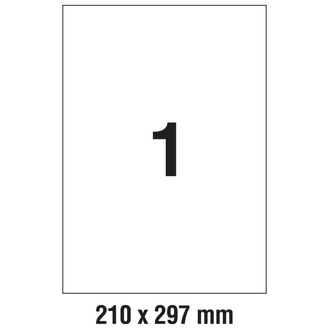 ETIKETE LK 210X297MM POLYESTER PK20L ZWECKFORM L4775-20 BIJELA