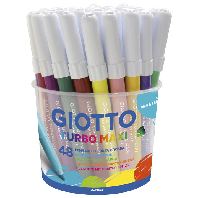FLOMASTER ŠKOLSKI  48BOJA (12BOJAX4KOM) U PP POSUDI GIOTTO MAXI FILA 5214