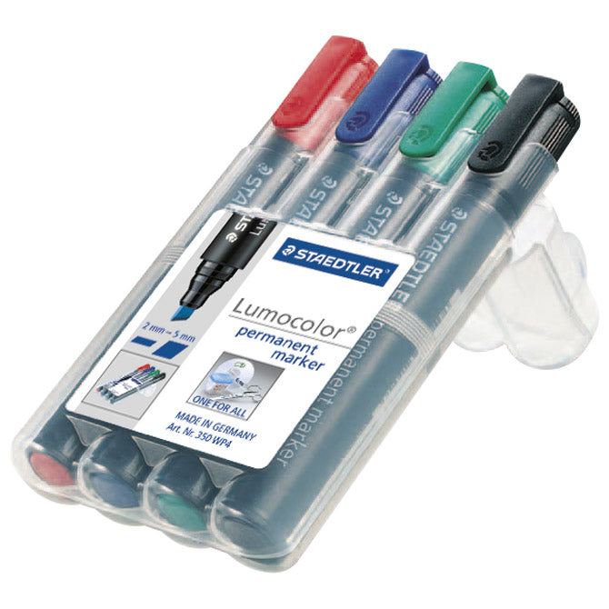 Marker permanentni 2-5mm pk4 lumocolor staedtler 350 wp4 sortirano blister
