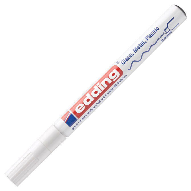 Marker permanentni sjajni lakirajući 0,8mm edding 780 bijeli