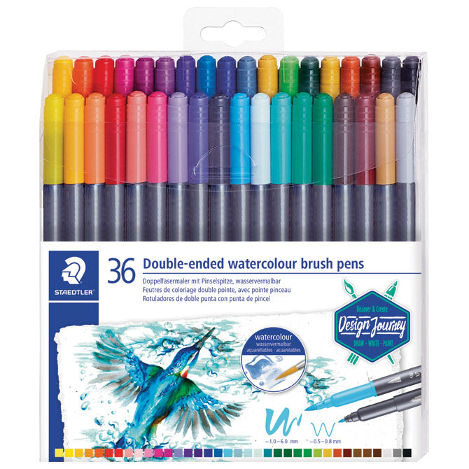 Flomaster 36barvni obojestranski akvarel design journey staedtler 3001 tb36 blister