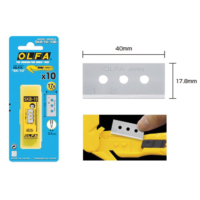 NOŽ ZA SKALPEL 17,8MM ZA SK-10 PK10 OLFA SKB-10/10B SREBRNI BLISTER
