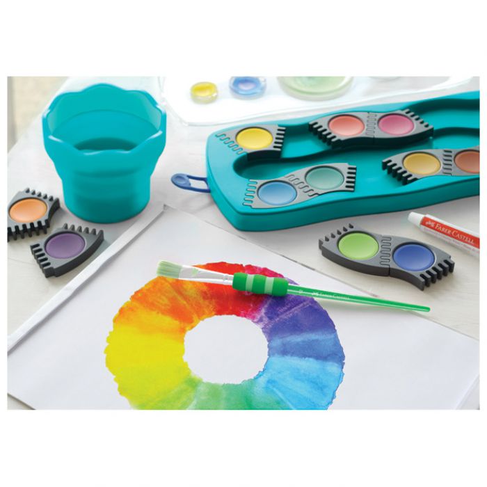 ČAŠA ZA TEMPERE CLIC&GO FABER-CASTELL 181580 TIRKIZNA BLISTER
