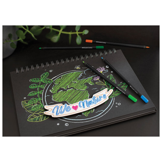 Boje drvene  50boja trokutaste black edition faber castell 116450 blister