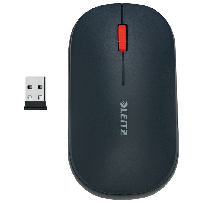 MIŠ USB 3 GUMBI OPTIČNI BREZŽIČNI COSY LEITZ 65310089 TEMNO SIVI