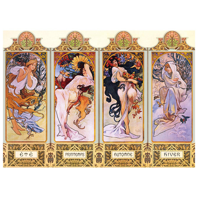 PUZZLE 1000 KOM TUBA ART.1 ALFONS MUCHA "FOUR SEASONS" INTERDRUK
