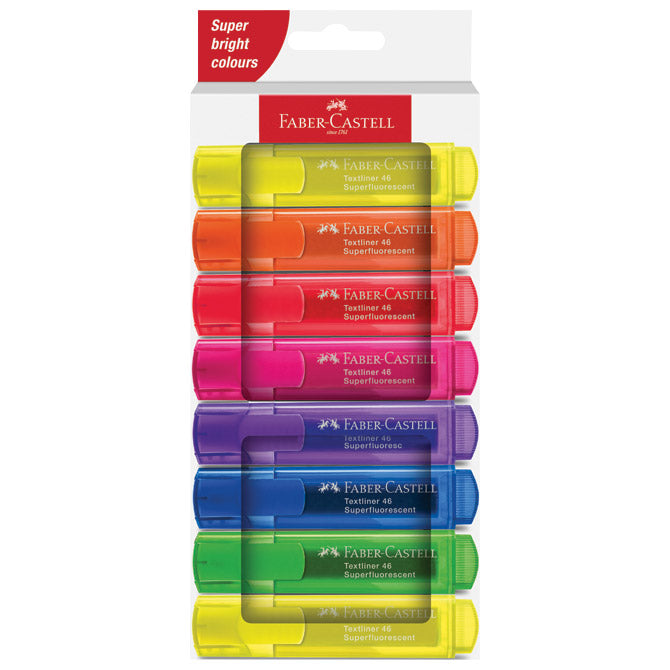 SIGNIR 1-5MM 46 SUPERFLUORESCENT KART.KUTIJA FABER CASTELL 254648/8BOJA BLISTER