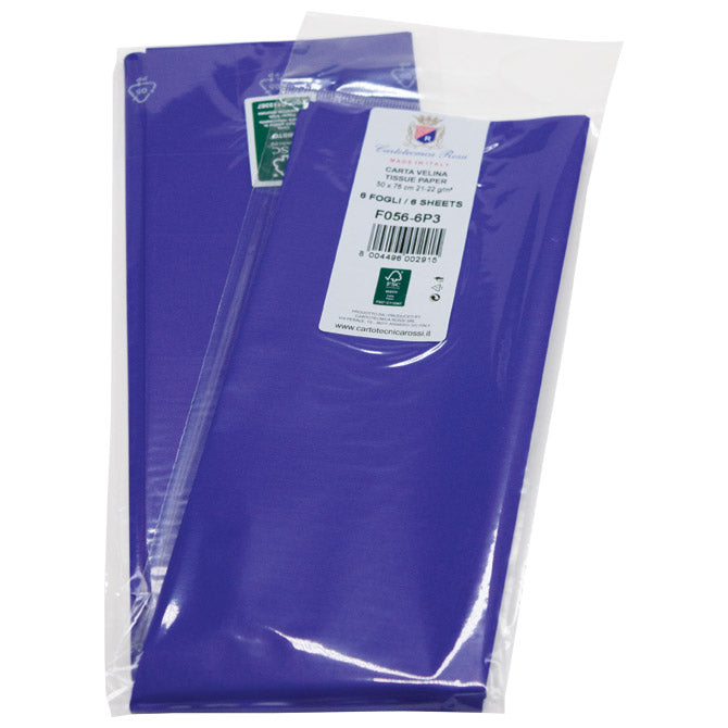PAPIR UKRASNI TISSUE 50X76CM PK6 CARTOTECNICA ROSSI F056 PLAVI BLIS.