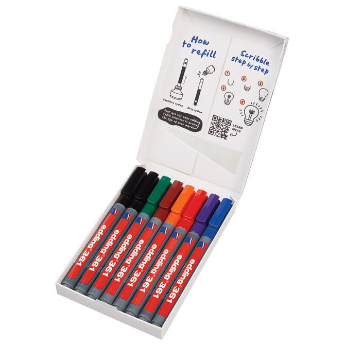 MARKER ZA BIJELU PLOČU 1MM EDDING 361/8 S BLISTER