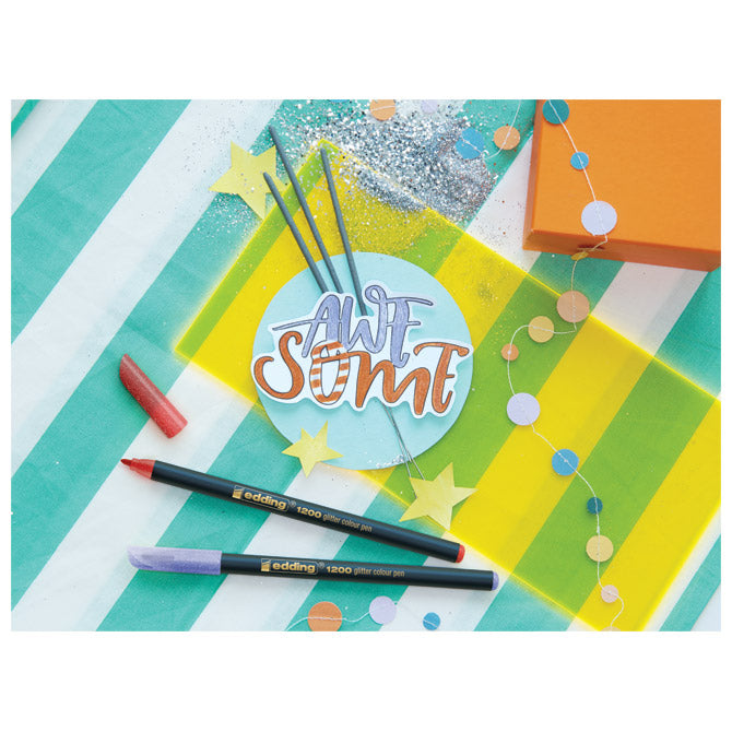 FLOMASTER ŠKOLSKI  4BOJE GLITTER PASTEL EDDING 1200/4 S
