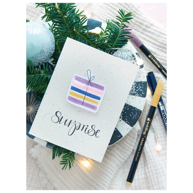 FLOMASTER BRUSHPEN 1-6MM 4BOJE GLITTER EDDING 1340/4 BLISTER