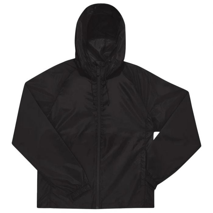 VJETROVKA S KAPULJAČOM ZIP UNISEX B&C # RESET LINED WINDBREAKER CRNA XL