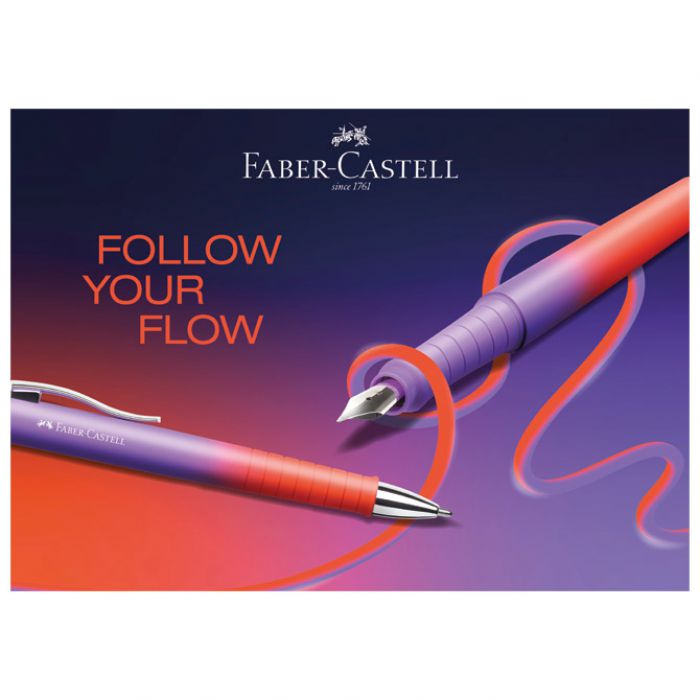 NALIVPERO POLY (M) FLOW FABER CASTELL 241019 CRVENO-LJUBIČASTO