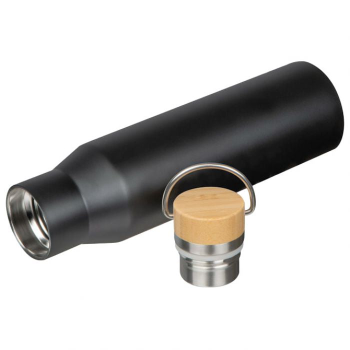 BOCA TERMO METALNA 550ML S DRVENIM POKLOPCEM MACMA 8389303 CRNA