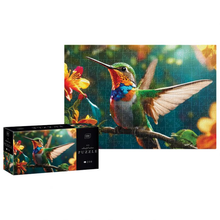 PUZZLE 250 KOM COLORFUL NATURE 8 HUMMING BIRD INTERDRUK
