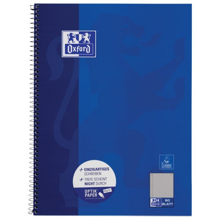 BLOK KOLEGIJ A4 PLUS  KARO 80L PERFORACIJA PLUS 4RUPE CLASSIC OXFORD 100050358 PLAVI