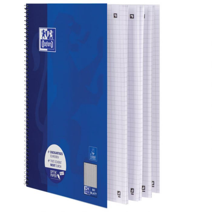 BLOK KOLEGIJ A4 PLUS  KARO 80L PERFORACIJA PLUS 4RUPE CLASSIC OXFORD 100050358 PLAVI