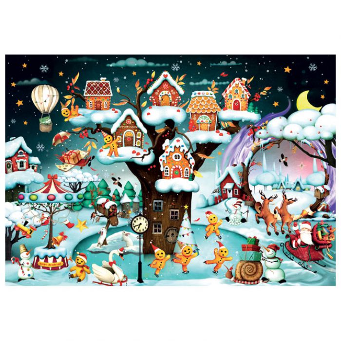 PUZZLE 500 KOM TUBA CHRISTMAS "GINGERBREAD WORLD" INTERDRUK