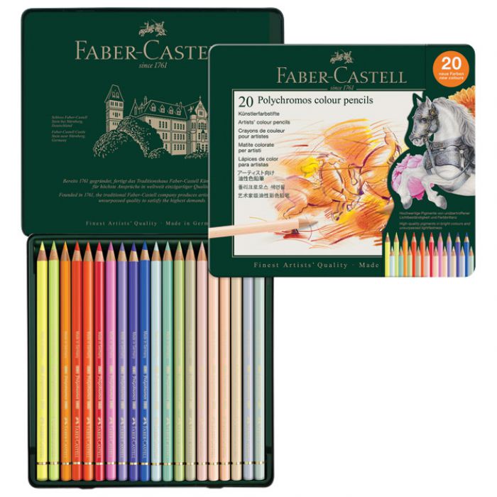 BOJE DRVENE 20BOJA METALNA KUTIJA POLYCHROMOS FABER CASTELL 110020