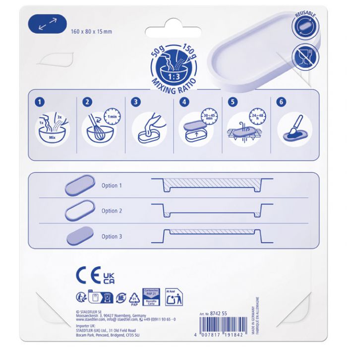 KALUP ZA MODELIRANJE OVAL FIMO CASTING POWDER STAEDTLER 8742 55 BLISTER
