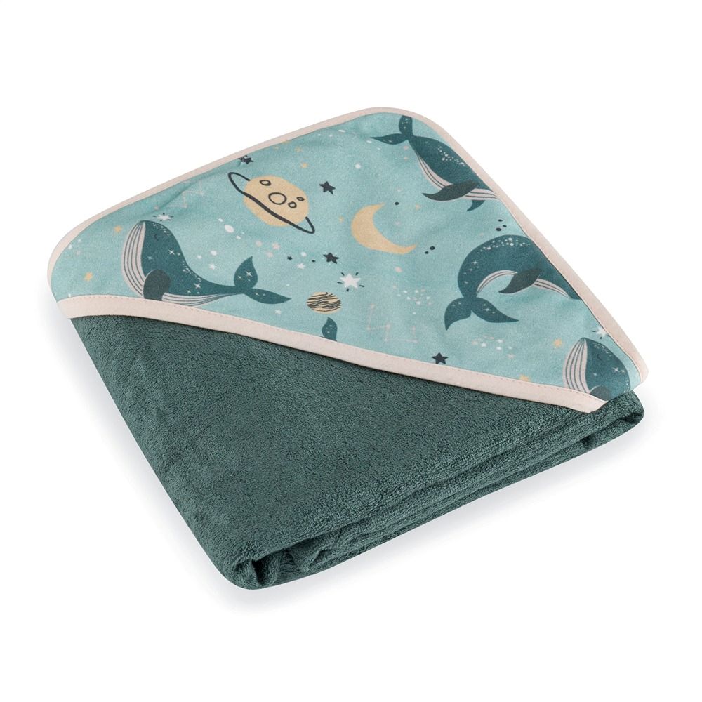 PETITE&MARS Loulou ručnik bambus 100x100cm, Whale Song