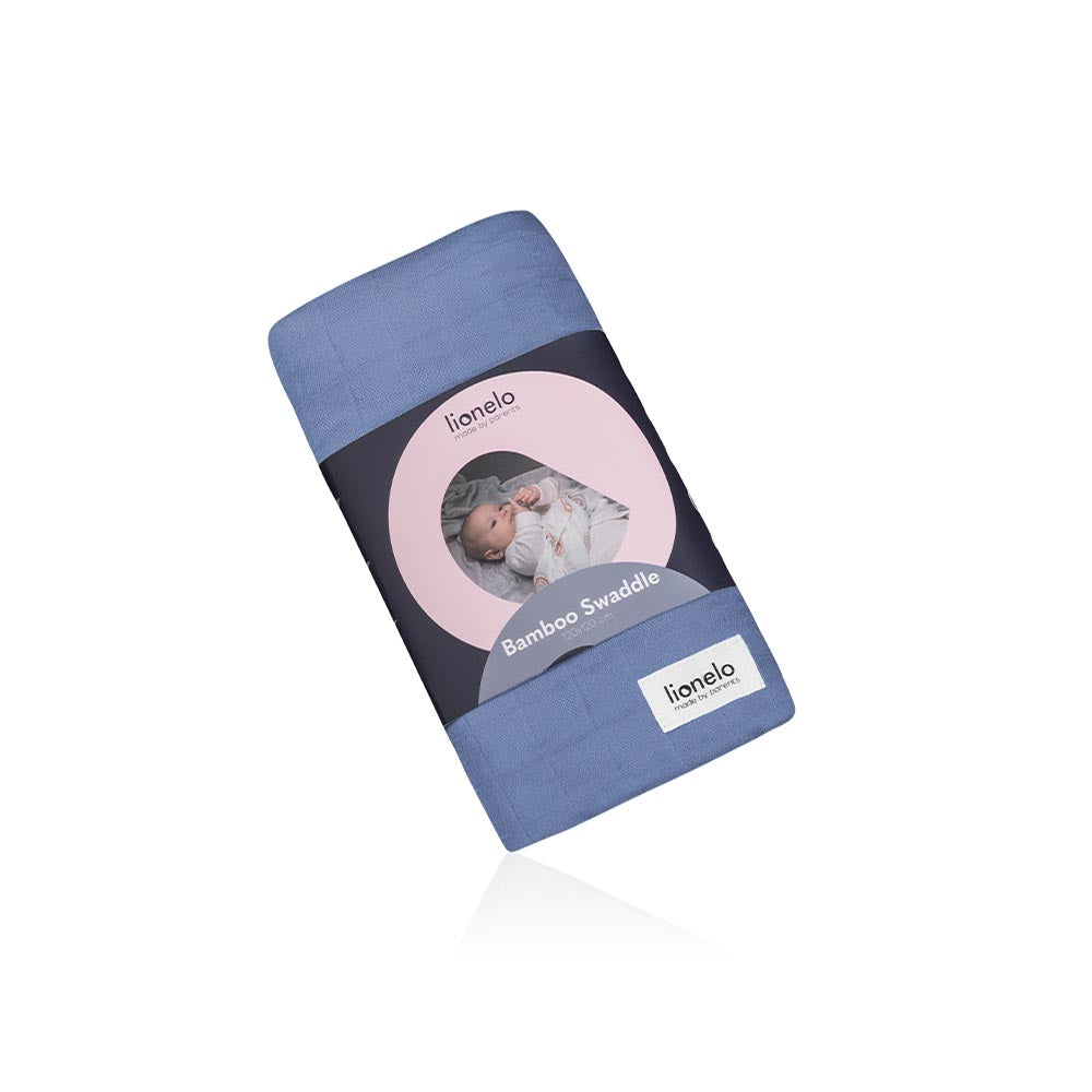 Lionelo Swaddle deka bambus 120x120 cm, Blue Denim