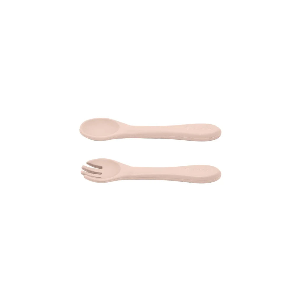 PETITE&MARS Silikonska žlica i vilica 6 m+ Take&Match, Desert Sand