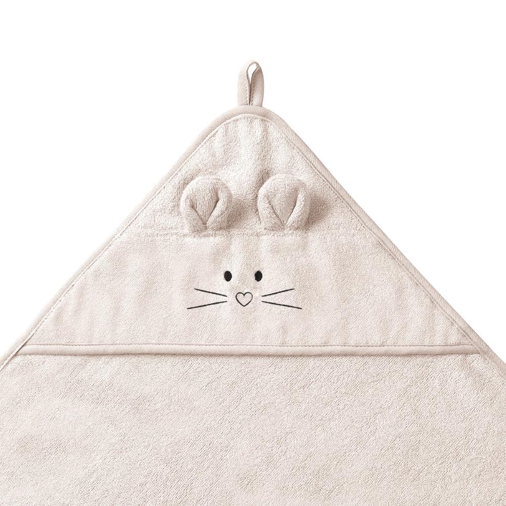 BabyOno Ručnik bambus 100x100 cm, with ears, svijetlo bež