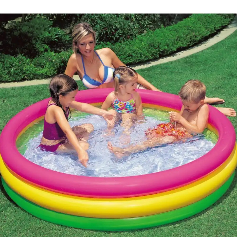 INTEX Okrugli bazen za djecu na napuhavanje, rainbow