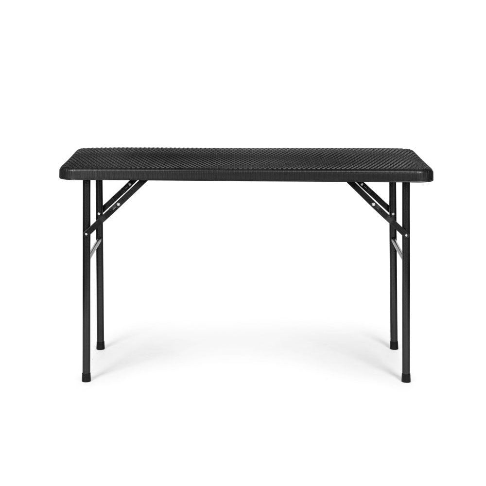 Vrtni set stol + 2 klupe, 120 cm, Crna