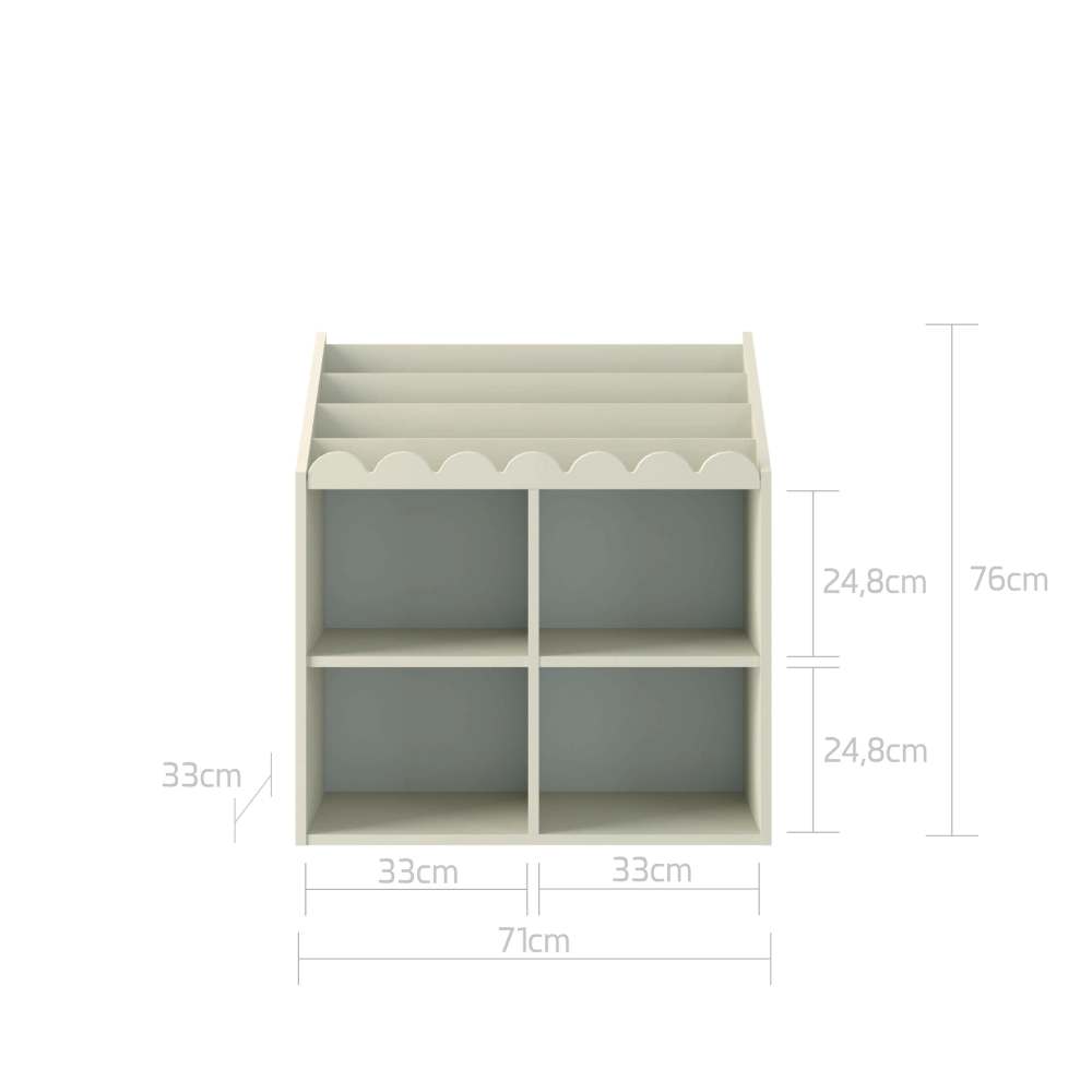 Bellamy Book Nook Montessori regal za knjige, latte