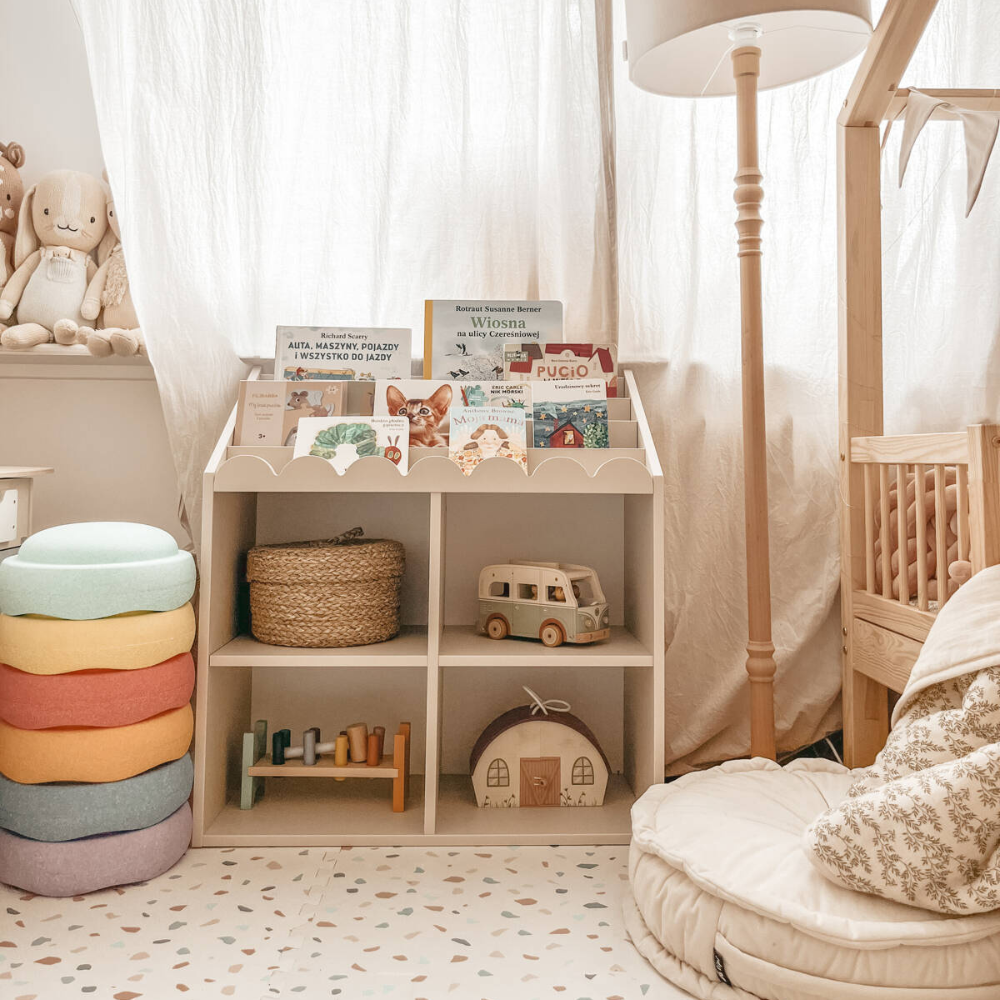 Bellamy Book Nook Montessori regal za knjige, latte