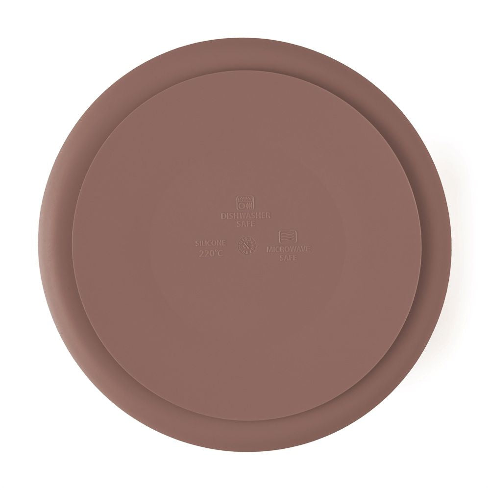 PETITE&MARS Silikonski okrugli tanjur s odjeljcima i vakuumom 6 m+ Take&Match, Velvet Latte