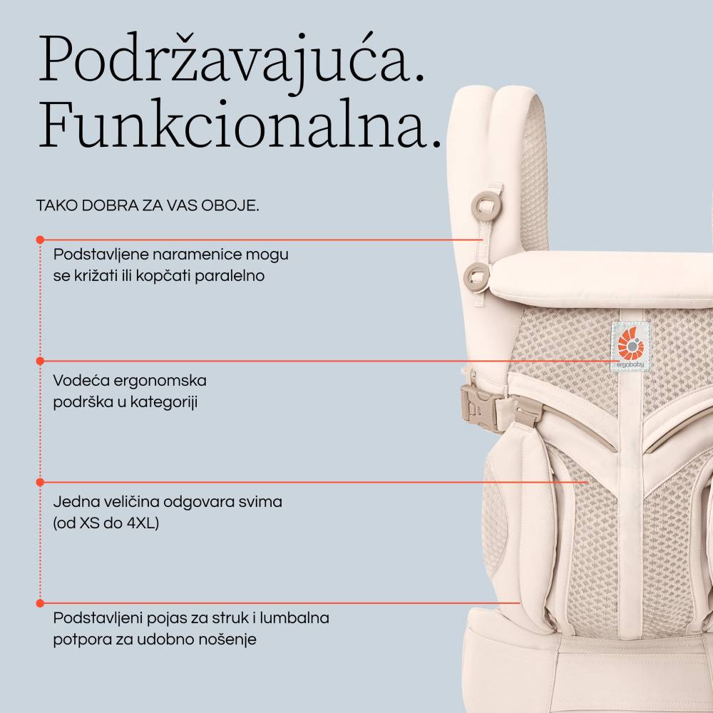 Ergobaby Omni Classic Mesh nosiljka, Natural Beige
