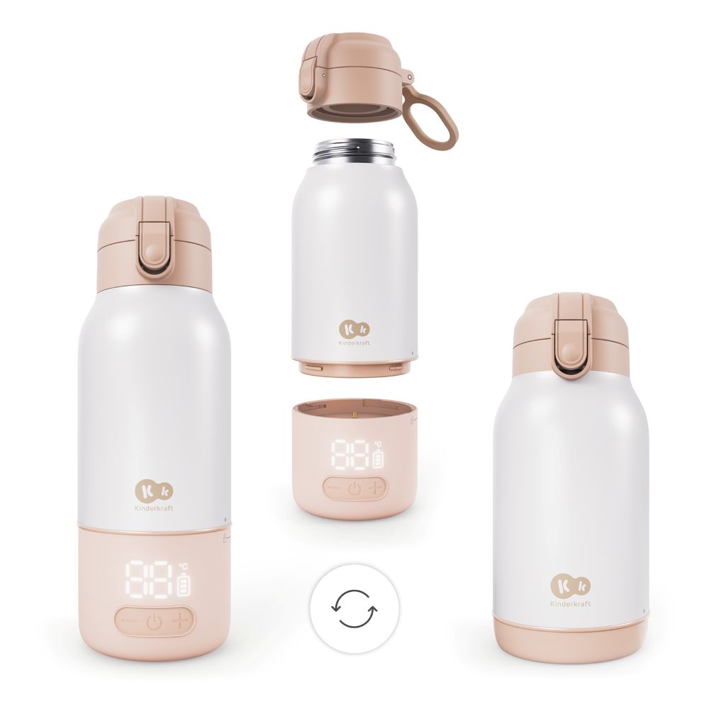 Kinderkraft GAJA prijenosni grijač - bočica/termosica s baterijom 500 ml, Beige