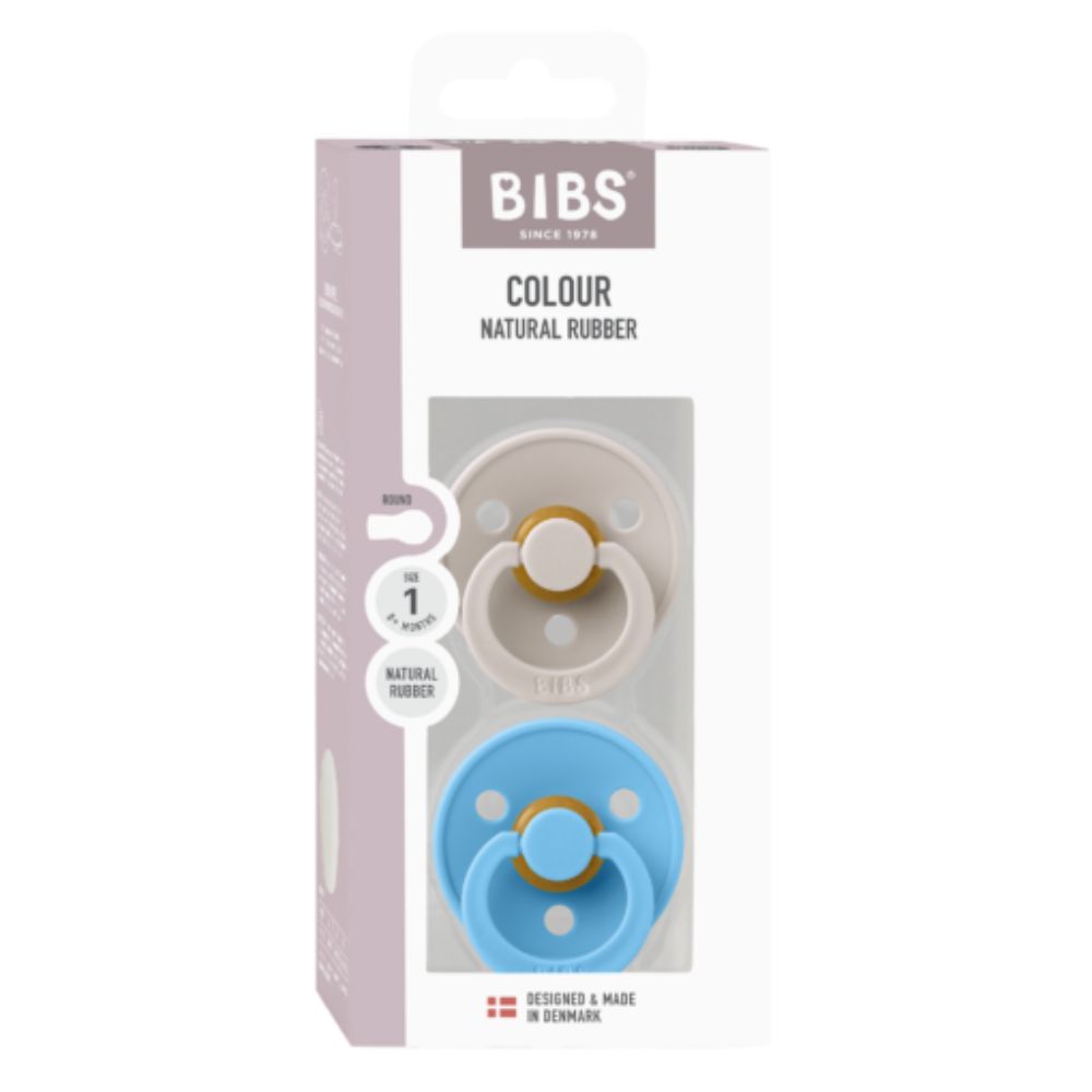 BIBS Colour dude (okrugle) - Mushroom/Breeze (vel. 1)