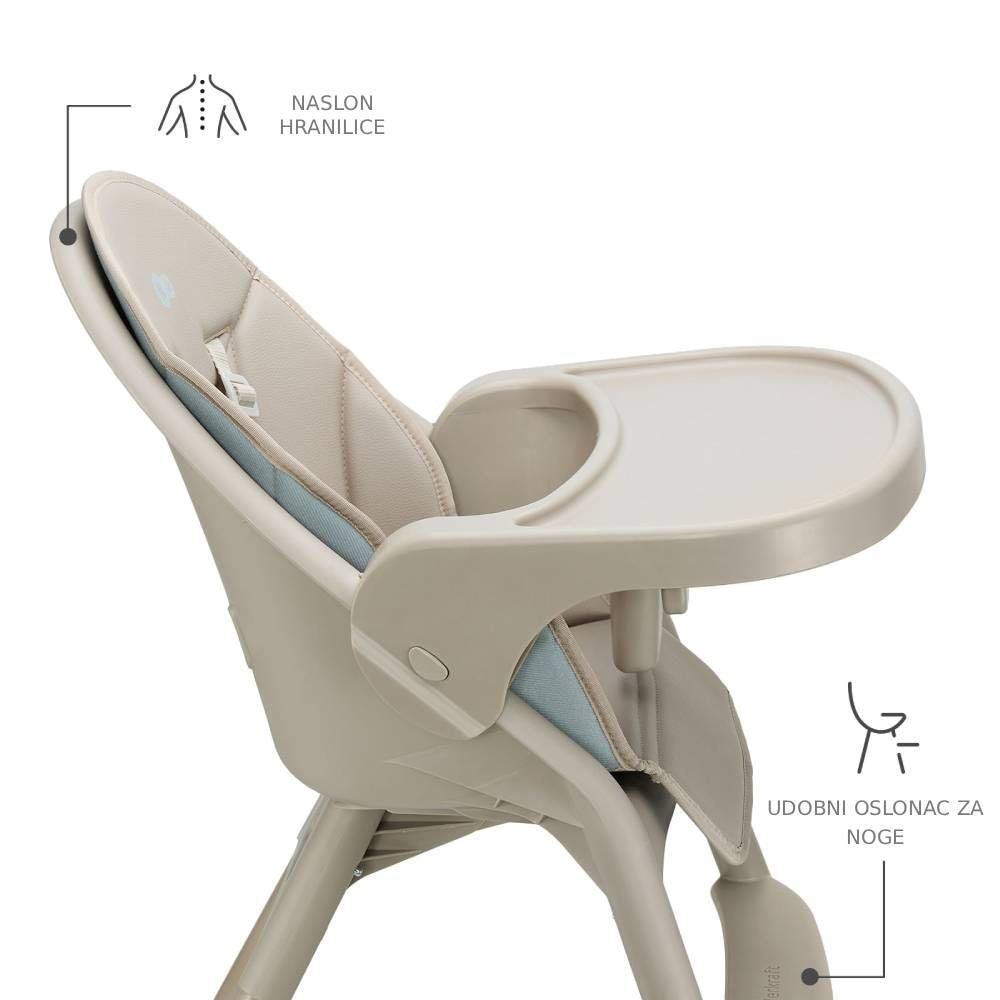 Kinderkraft Hranilica Dinnly 2u1, bež