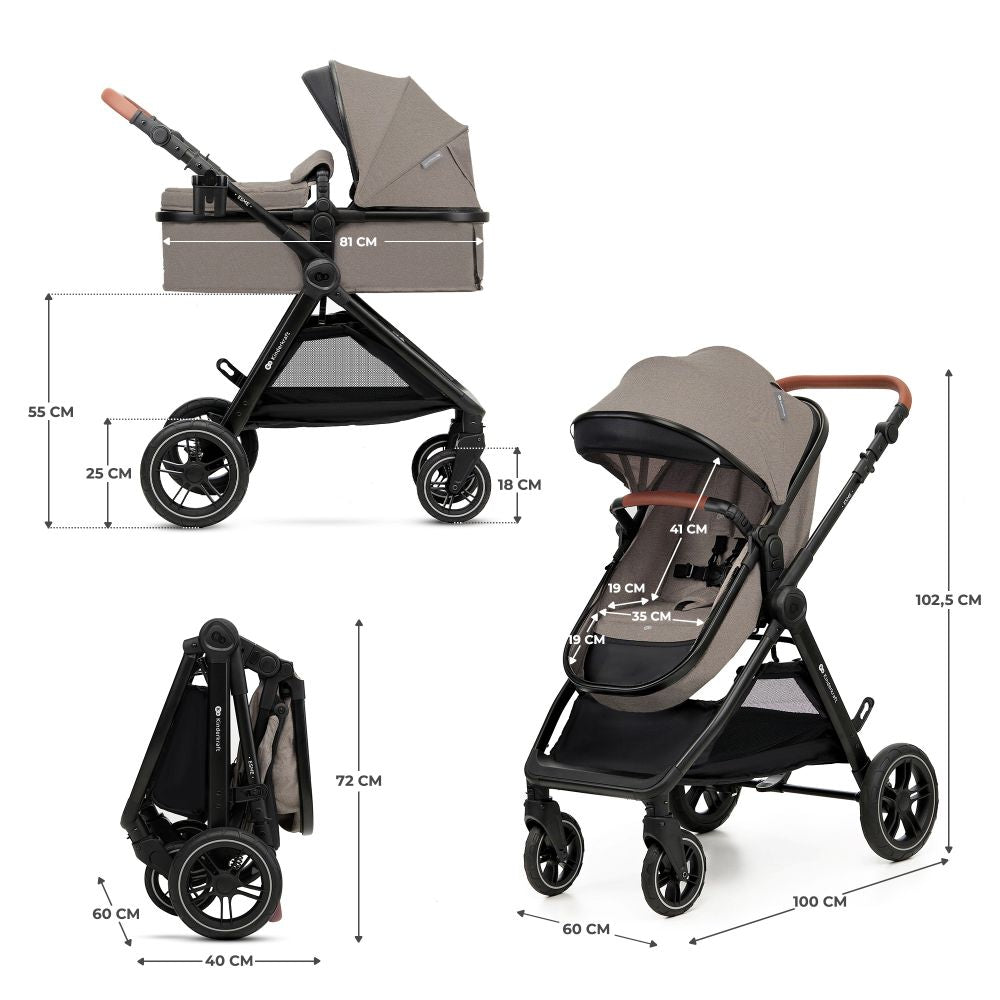 Kinderkraft Kolica Esme Pro 3u1 MINK PRO 2, Sand Beige