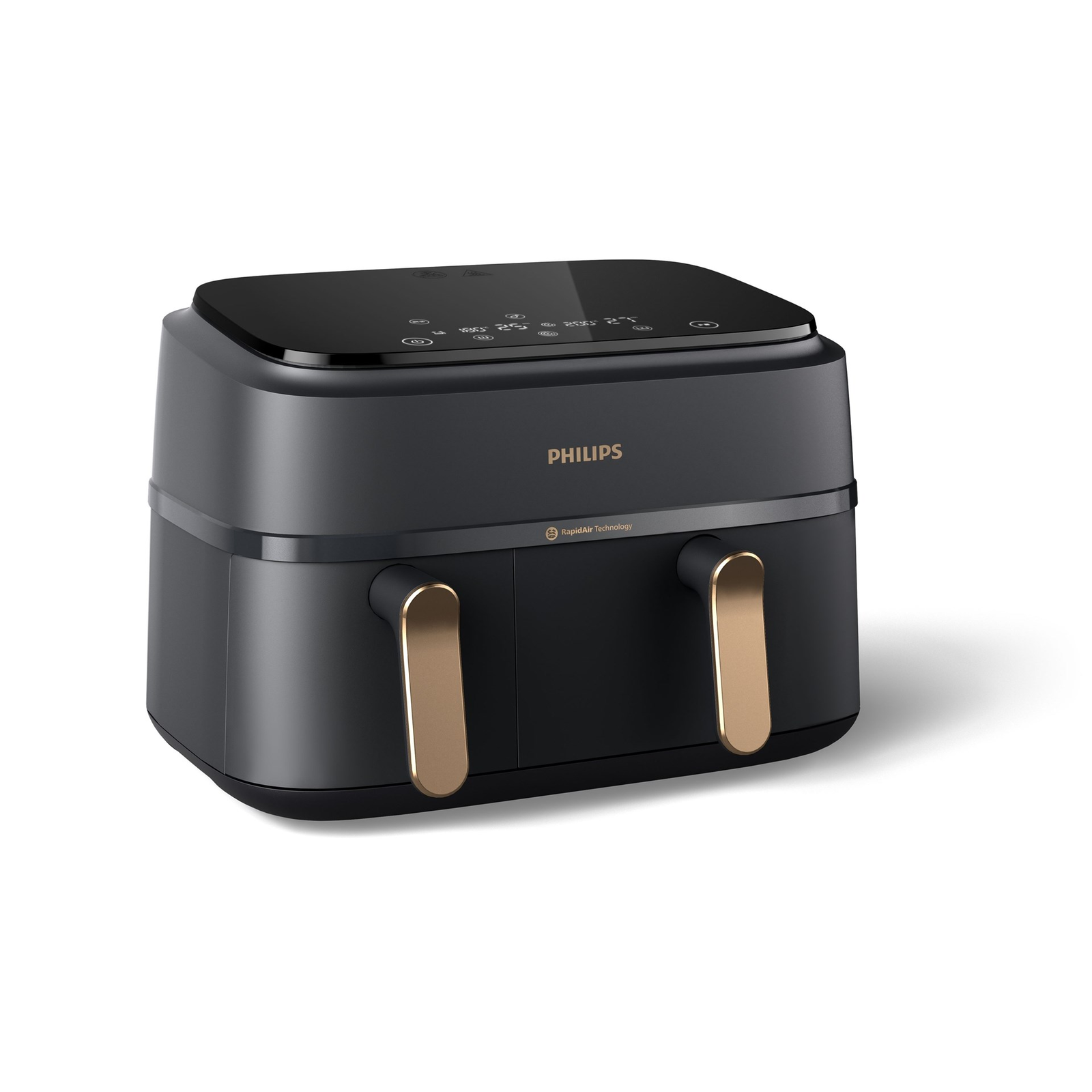 Philips 3000 series NA352/00 friteza Dvostruko 9 L Samostojeći 2750 W Friteza na vrući zrak Ugljen, Bakar, Sivo