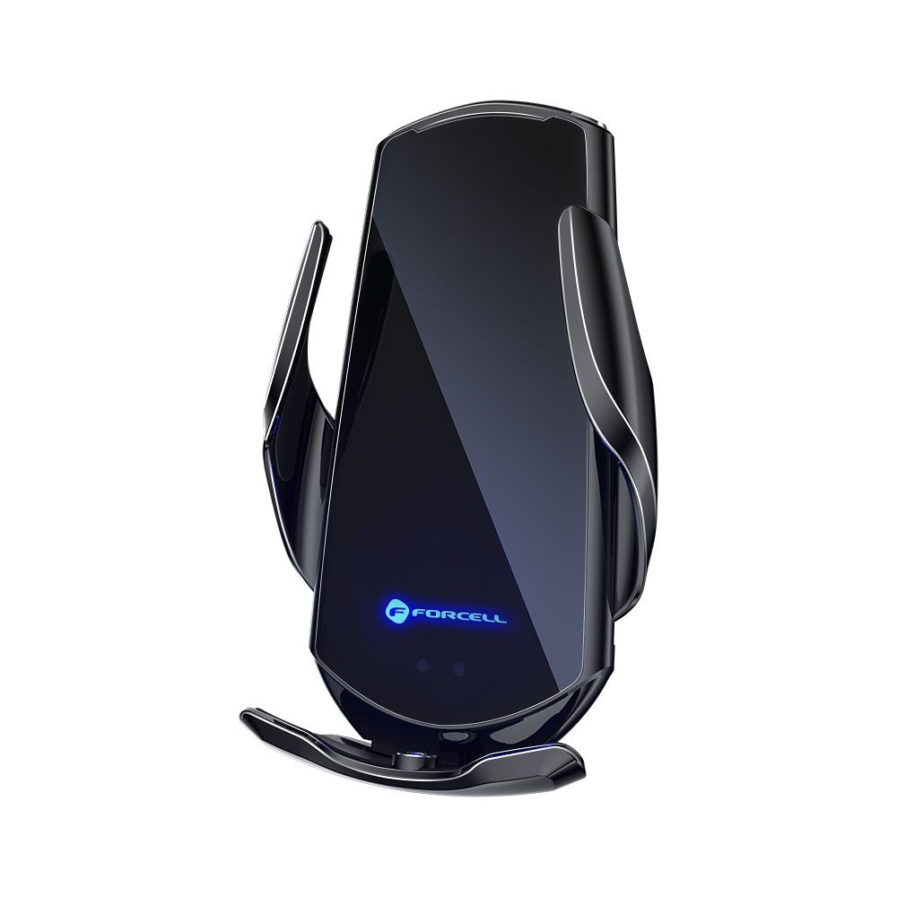 FORCELL auto držač s bežičnom punjenjenjem sa automatskim senzorom + magnetski adapteri HS1 15W crni