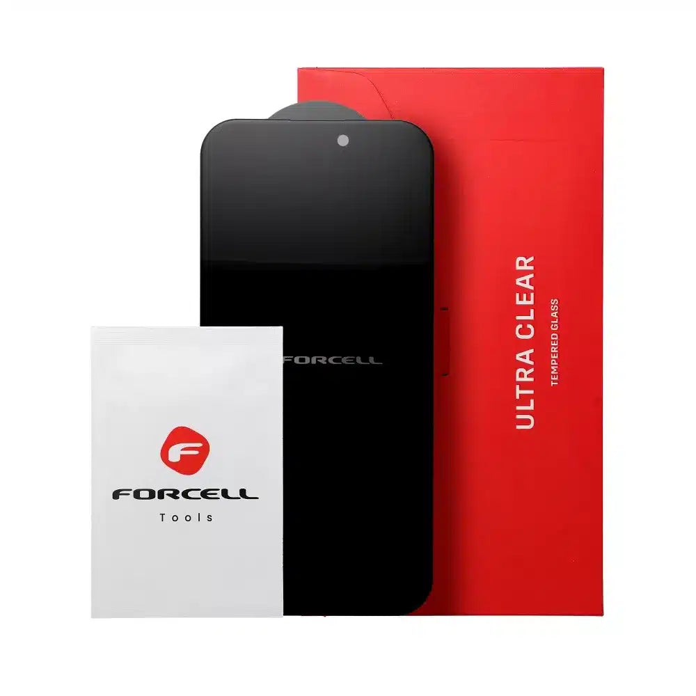 Kaljeno staklo Forcell Privacy Glass Anti-spy za iPhone 16 Plus crno
