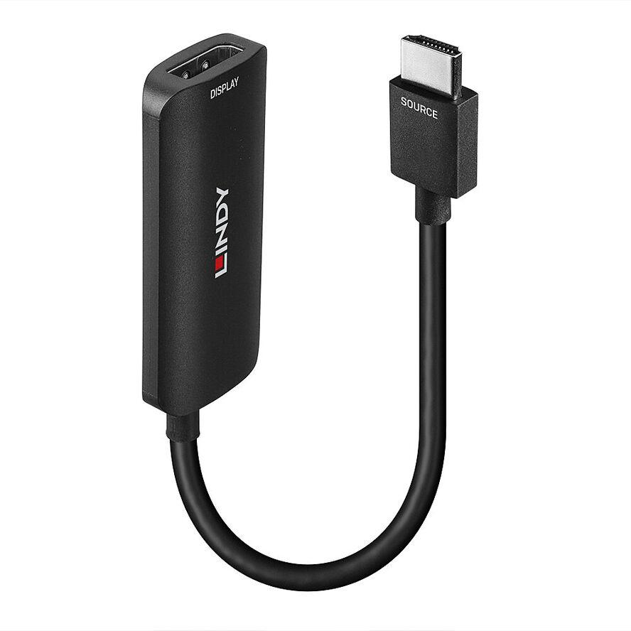 Lindy 38327 prilagodnik za video kabel 157 m HDMI Tip A (Standard) DisplayPort Crno