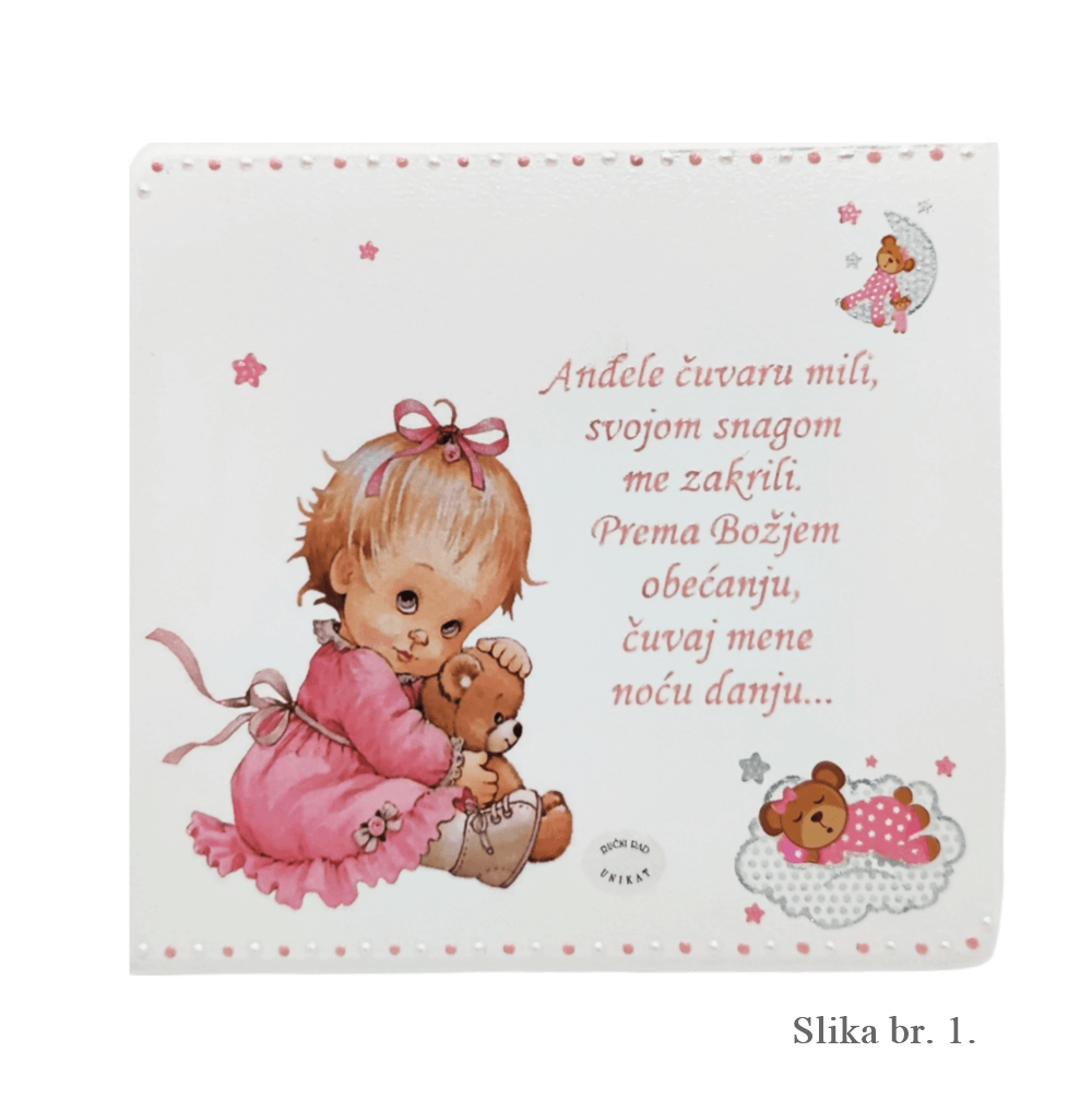 Kézzel készült képek az Őrangyal imájával - lányoknak