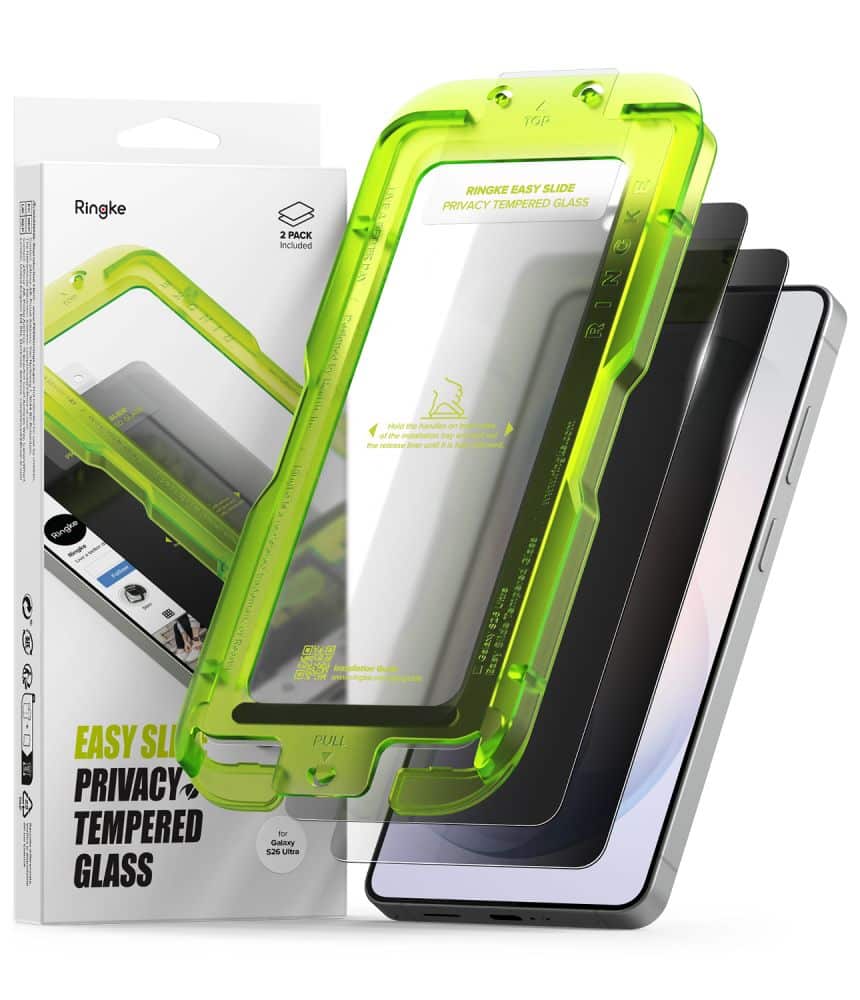 Kaljeno staklo Ringke Easy Slide (2 kom) za Samsung Galaxy S26 Ultra Privacy